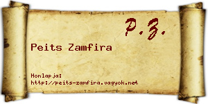Peits Zamfira névjegykártya